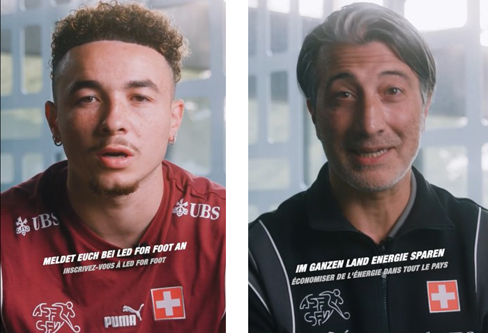 Werbung durch Fussballspieler für LEDforFOOT